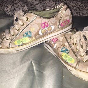 Gold Coach sneakers